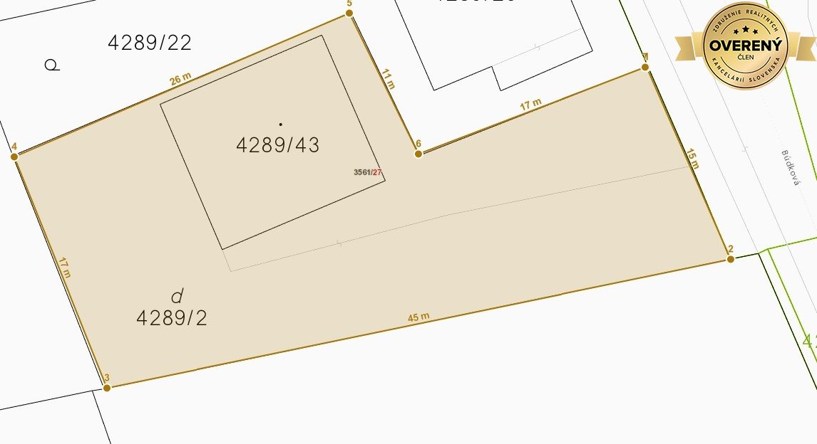 NUERA | FOR SALE Unique plot with old house near Horský park, Budkova 