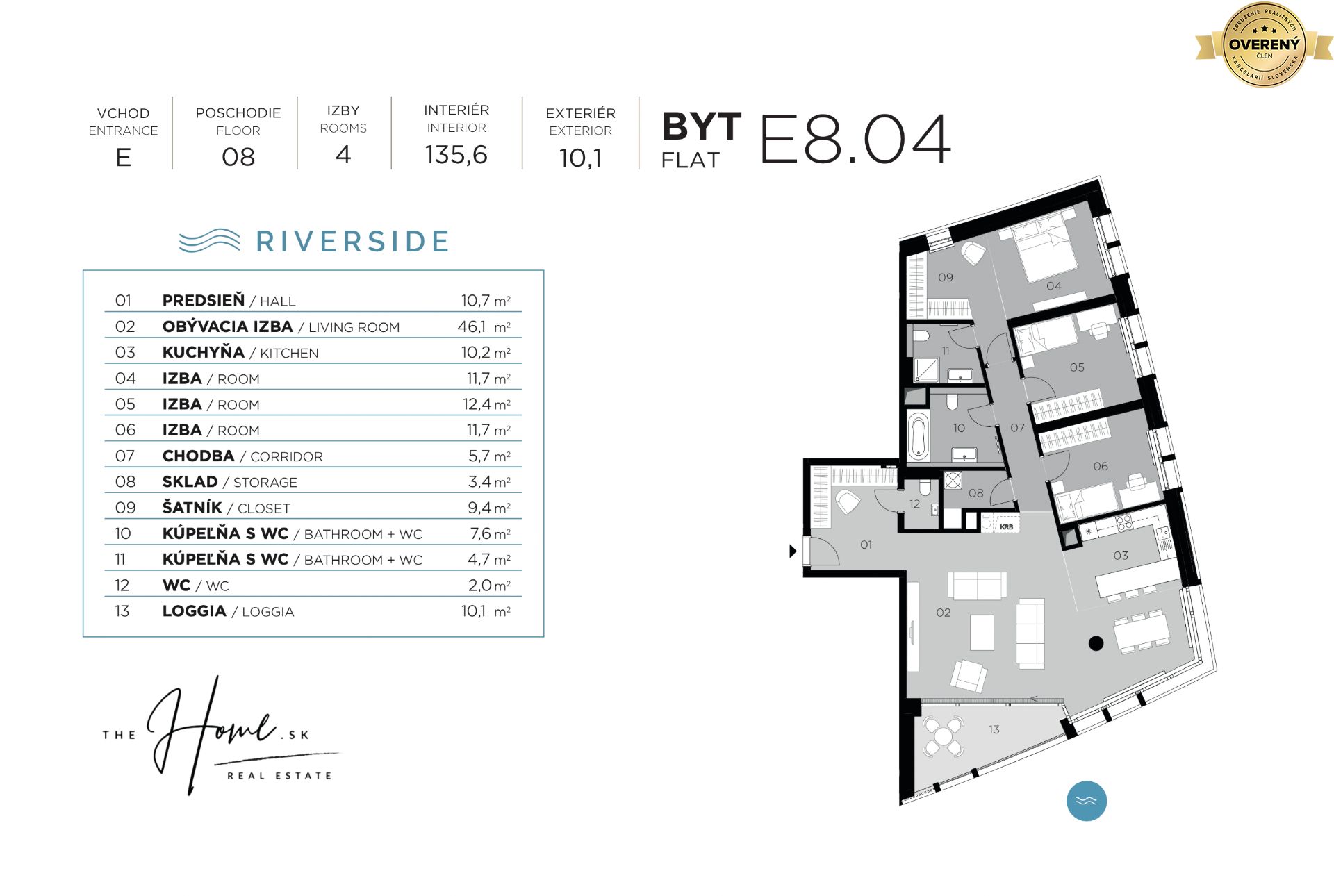 NUERA︱EUROVEA RIVERSIDE- 3 bedroom apartment with Danube view