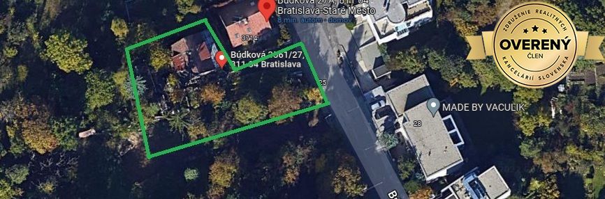 NUERA | FOR SALE Unique plot with old house near Horský park, Budkova 