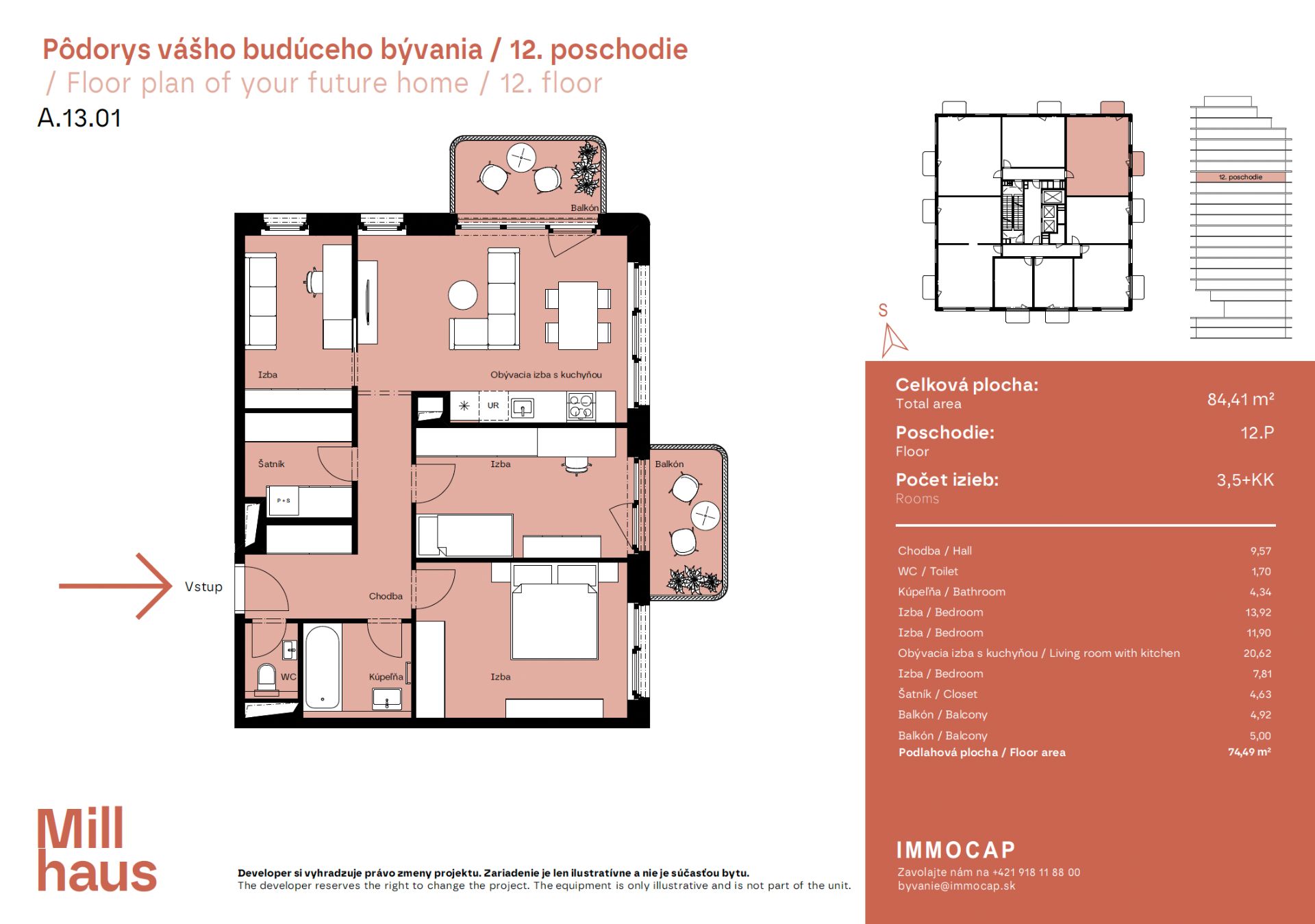 NUERA︱MILLHAUS - Three bedroom apartment, Plynárenská, Br